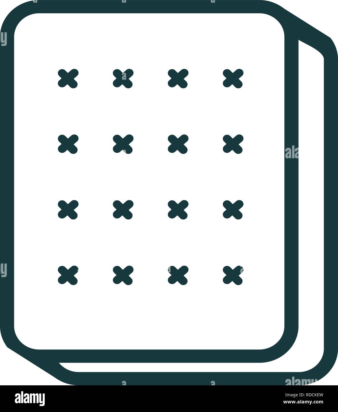 Icona lineare del materasso, vettoriale EPS8 Illustrazione Vettoriale