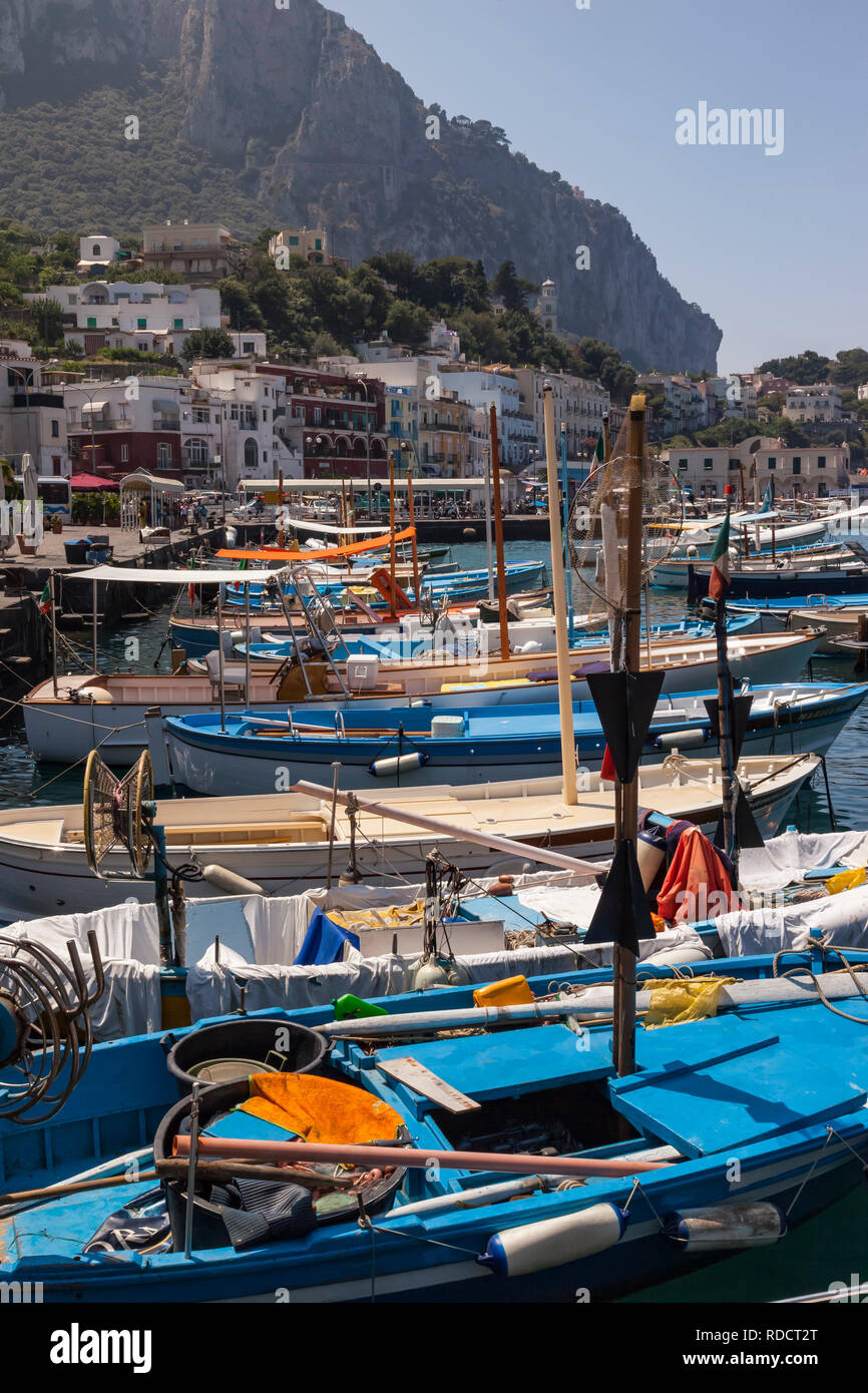 Marina Grande, Isola di Capri, Italia Foto Stock