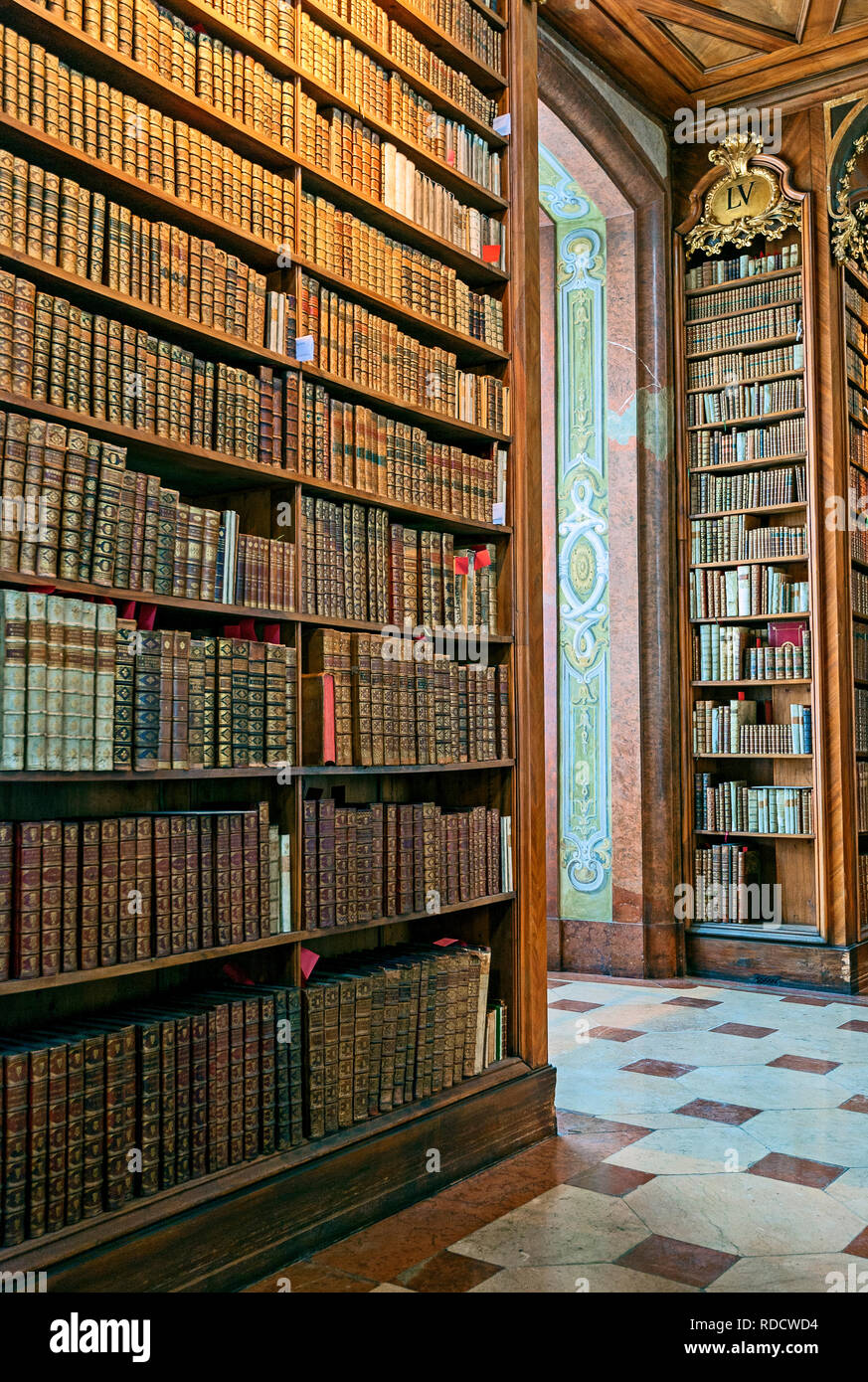 Libri antichi biblioteca nazionale austriaca Österreichische Nationalbibliothek Foto Stock