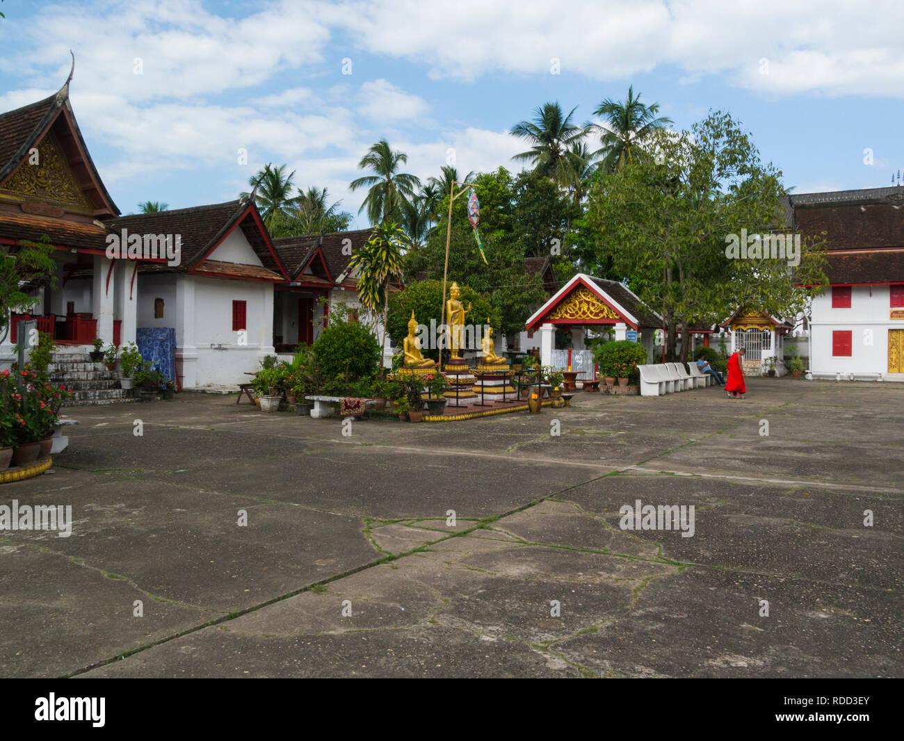 Luang Prabang il Palazzo Reale e il museo nazionale è un insieme di edifici in stile coloniale Francese risalente all'anno 1904 è stato convertito in Foto Stock