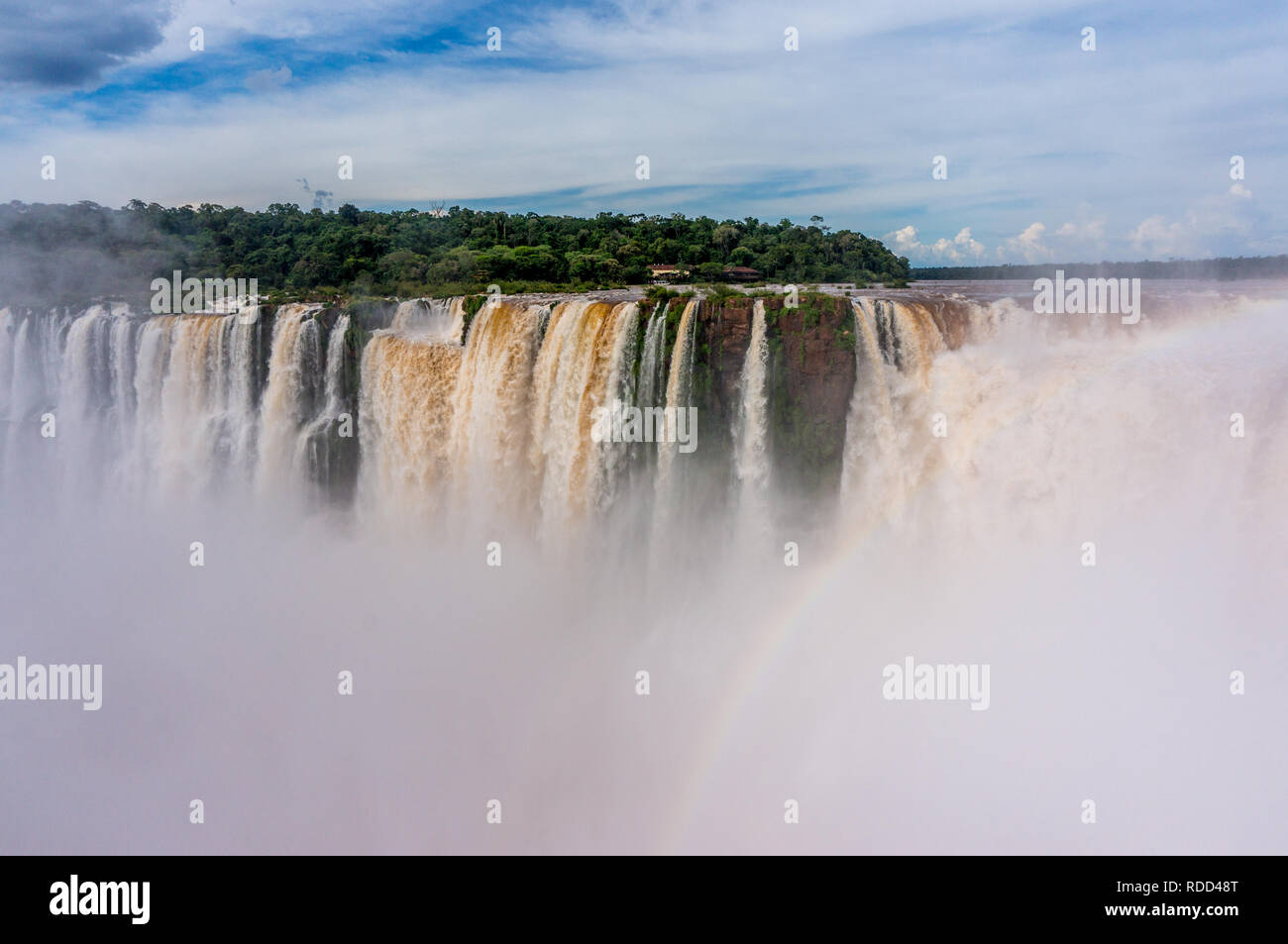 Garganta del Diablo (Gola del Diavolo), Iguazu Falls, vista verso il lato del Brasile Foto Stock