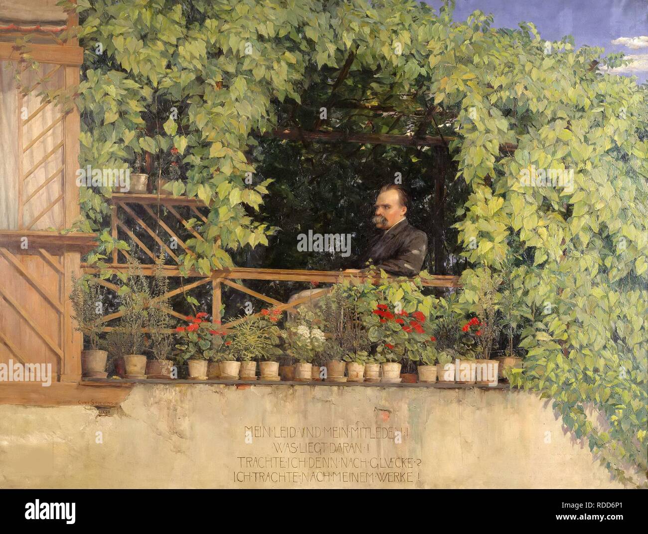 Ritratto di Friedrich Nietzsche (1844-1900). Museo: Staatliche Museen di Berlino. Autore: STOEVING, CURT. Foto Stock