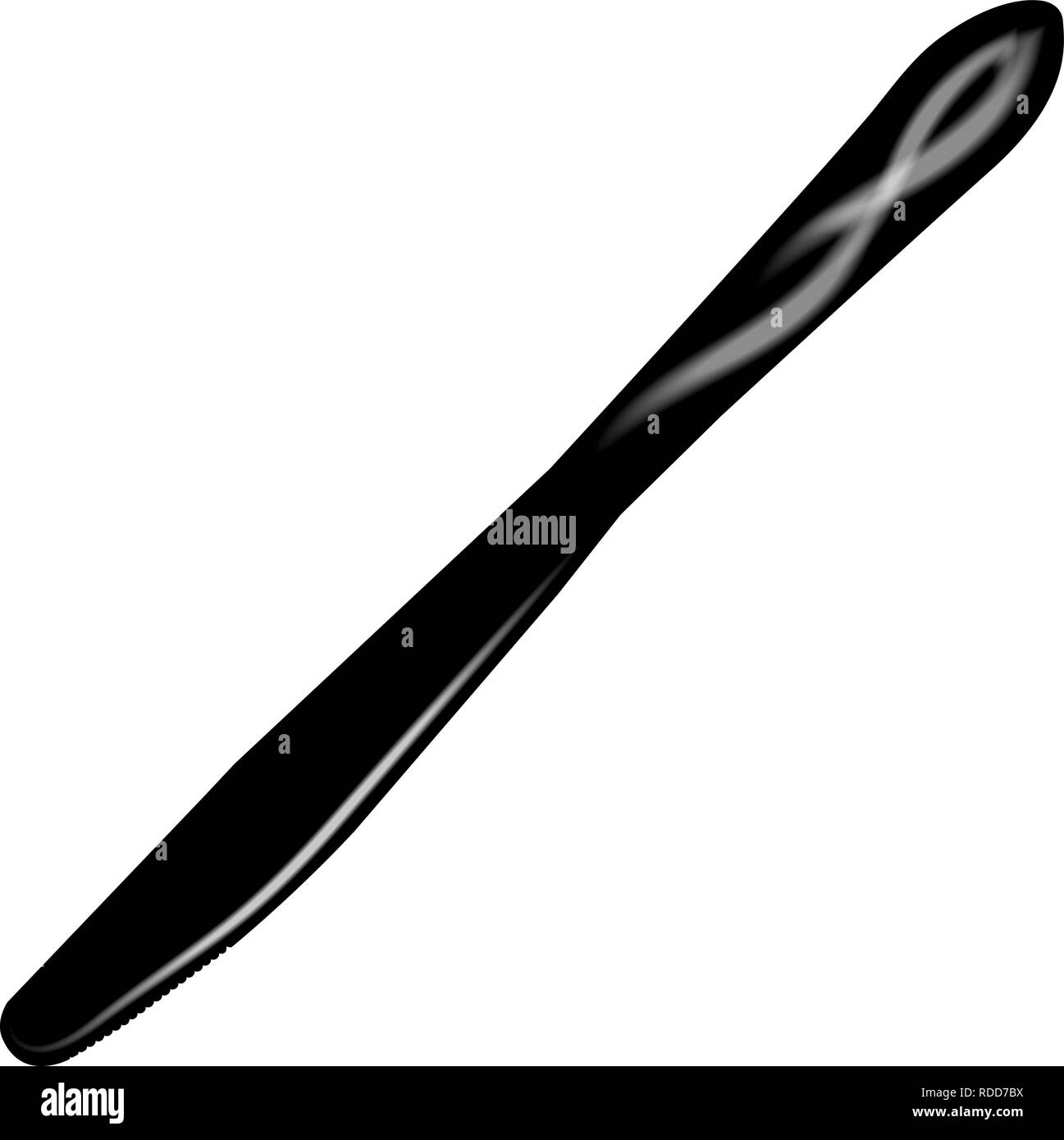 Coltello da tavola silhouette vettore grafico isolato su sfondo bianco, Illustrazione Vettoriale