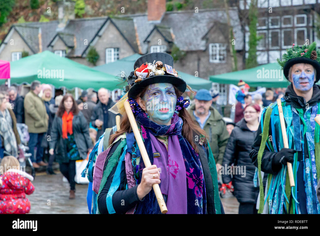 Sabato 08 Dicembre 2018 - T egli annuale Dickensian Lymm Festival in Lymm, Cheshire, Inghilterra, Regno Unito. Foto Stock