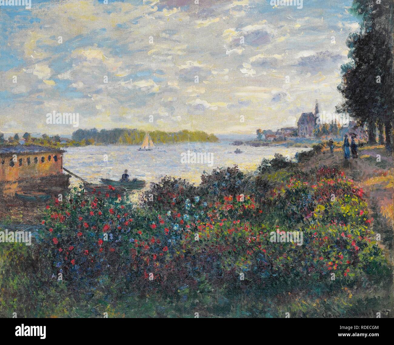 La Seine à Argenteuil. Museo: Collezione privata. Autore: MONET, CLAUDE. Foto Stock