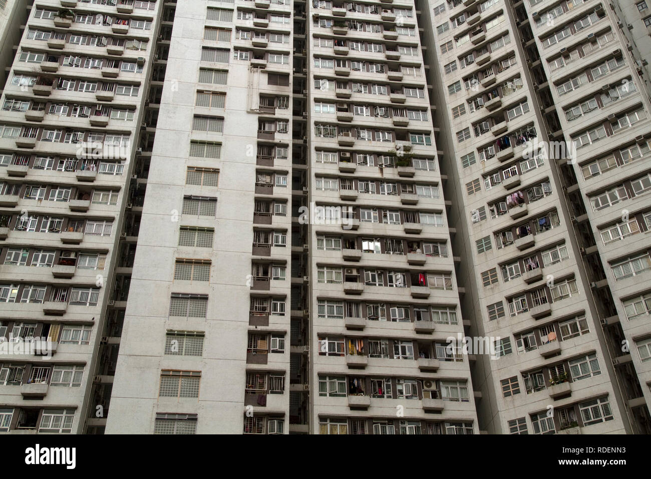 Chiudere su Hong Kong appartamento residenziale blocco Kowloon Foto Stock