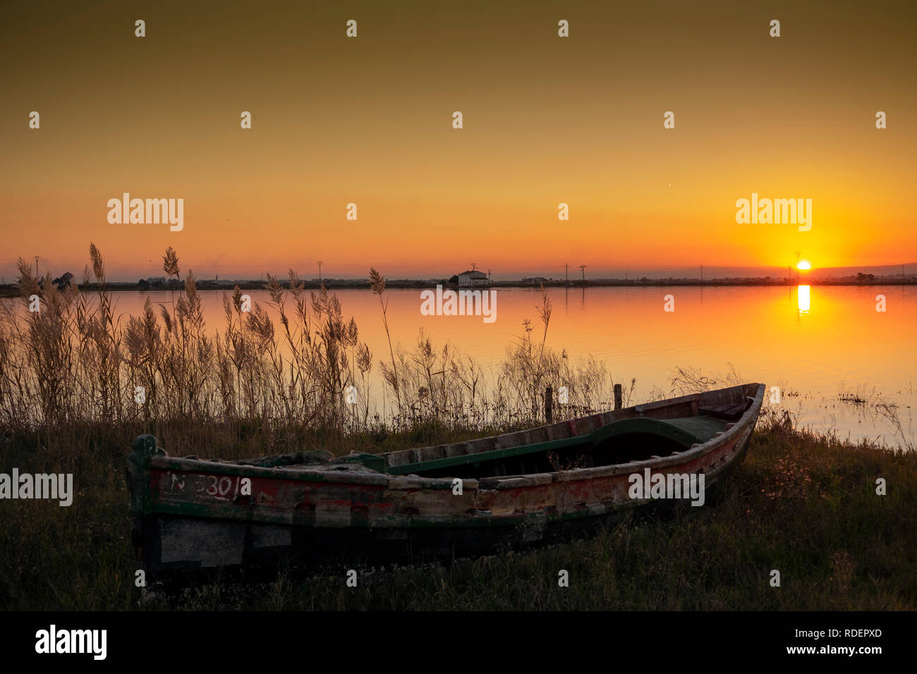 Lago Albufera di Valencia. Spagna Foto Stock