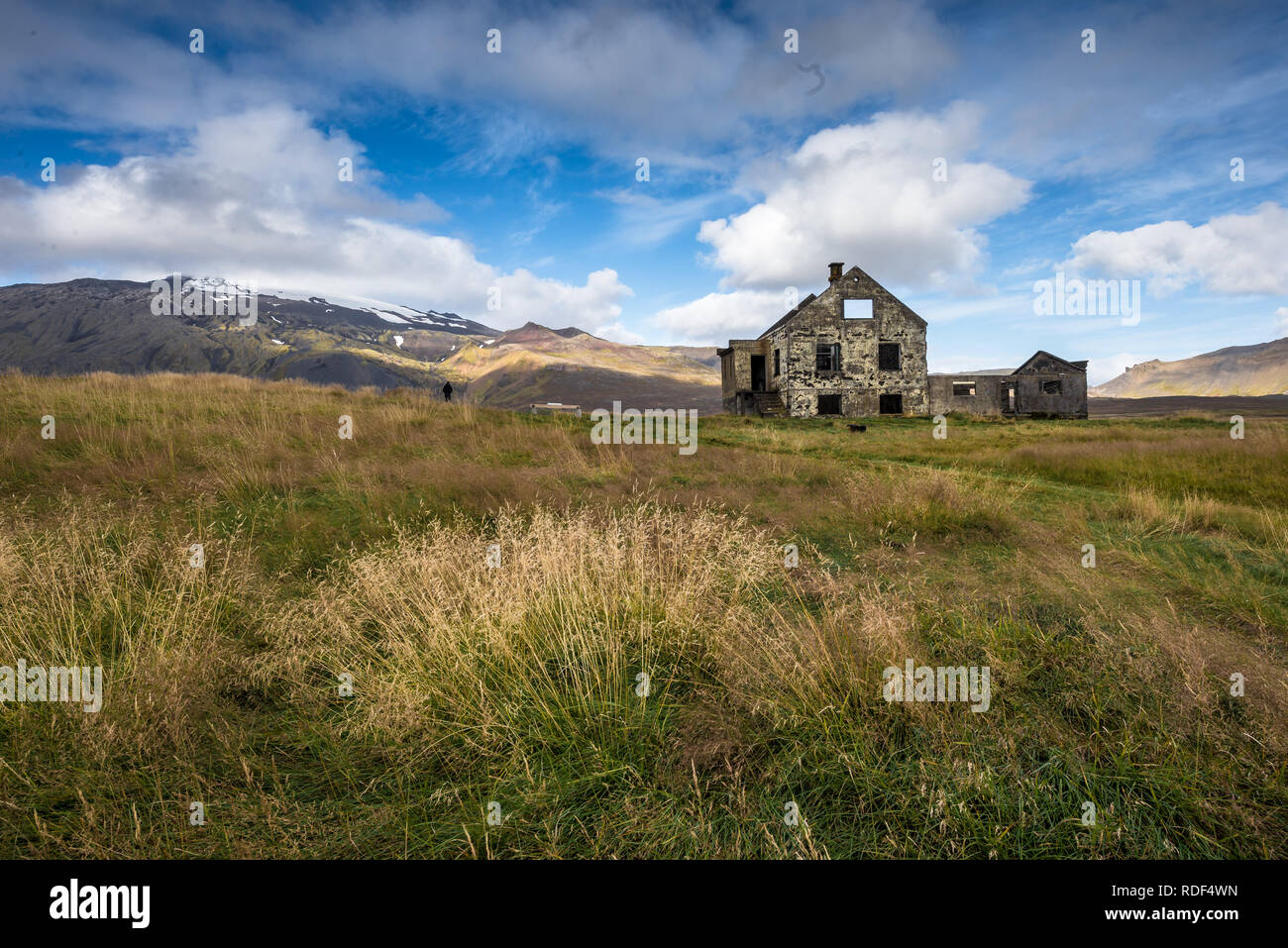 Verlassenes Haus bei Dagverðará auf der Halbinsel Snaefellsnes Foto Stock