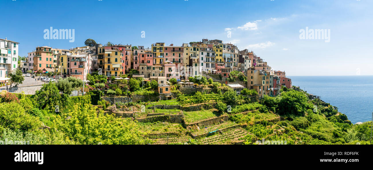 Malerisches Dorf von Corniglia Cinque Terre, Italien Foto Stock