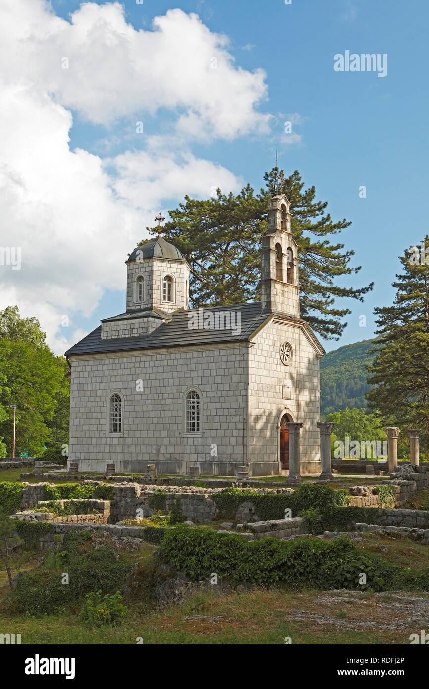 Wallachian chiesa Vlaska crkva, la vecchia capitale Cetinje, provincia di Cetinje, Montenegro Foto Stock