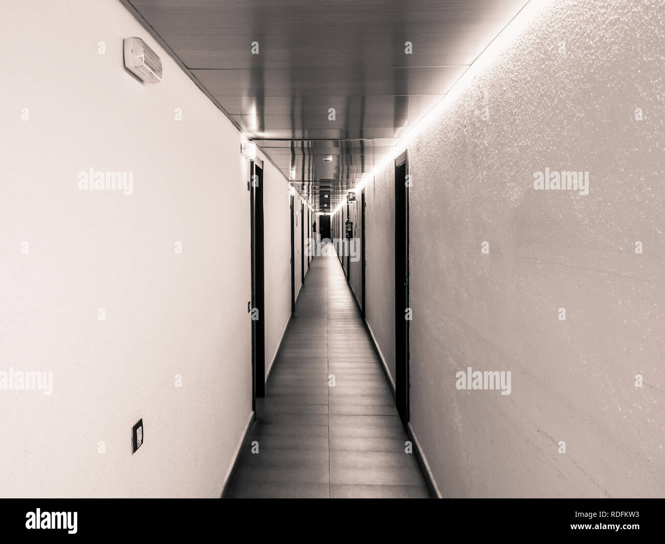 Corridoio dell'Hotel Foto Stock