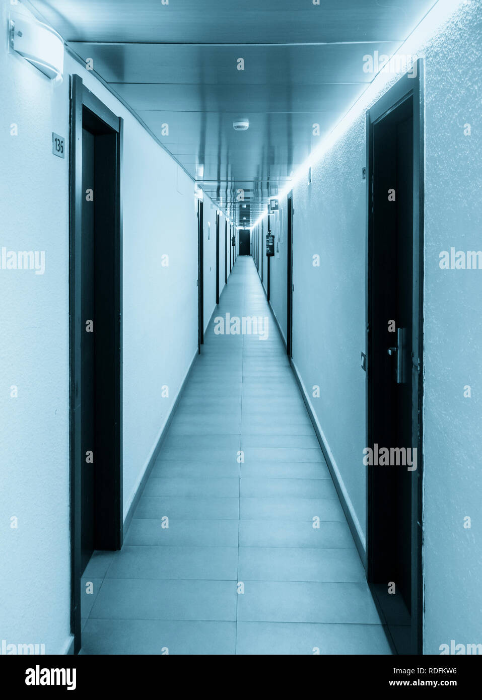 Corridoio dell'Hotel Foto Stock