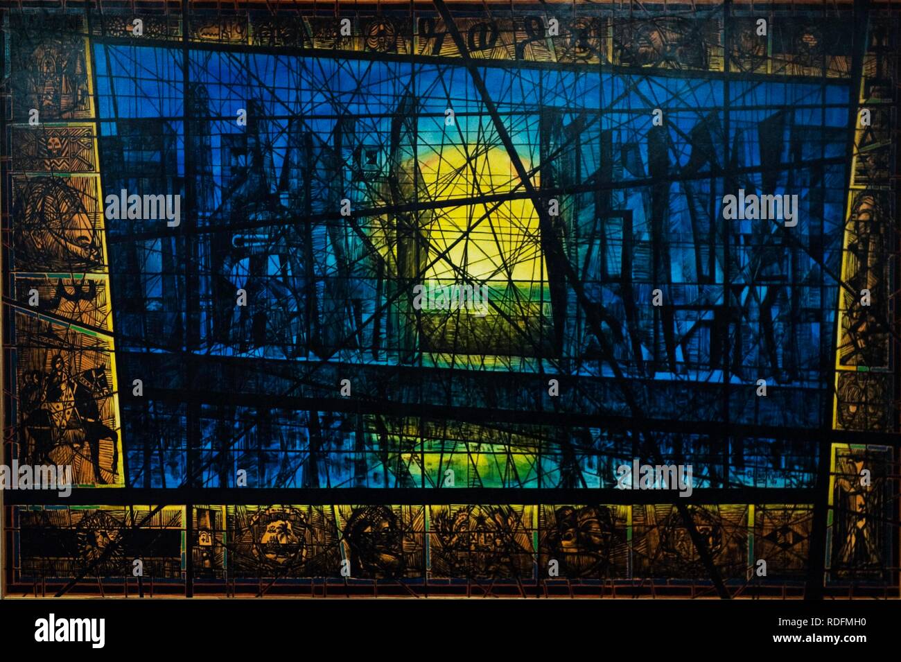 Pittura a olio, eredità africana, da Afewerk Tekle, Addis Abeba Museo Nazionale, Etiopia, Africa Foto Stock