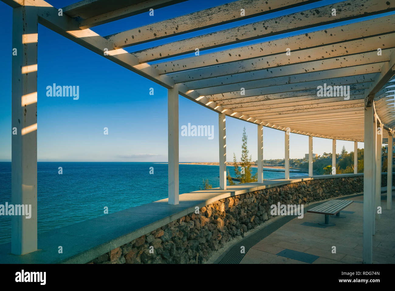 Vista sulle dune di Maspalomas Gran Canaria Foto Stock