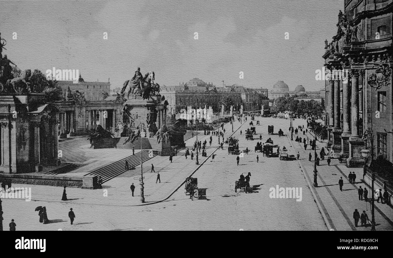 Kaiser Wilhelm monumento nazionale, Berlino, foto storiche da circa 1899 Foto Stock