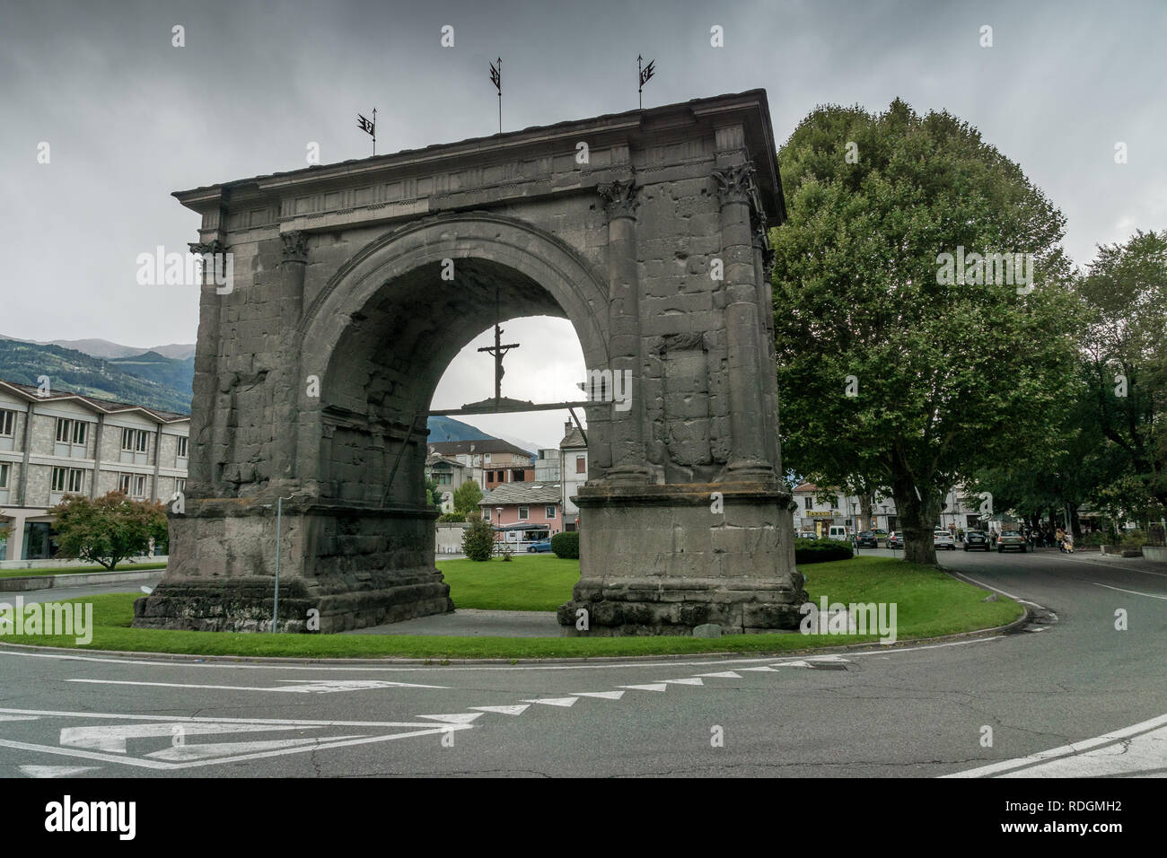 Arco d'Augusto in Aosta, Italien Foto Stock