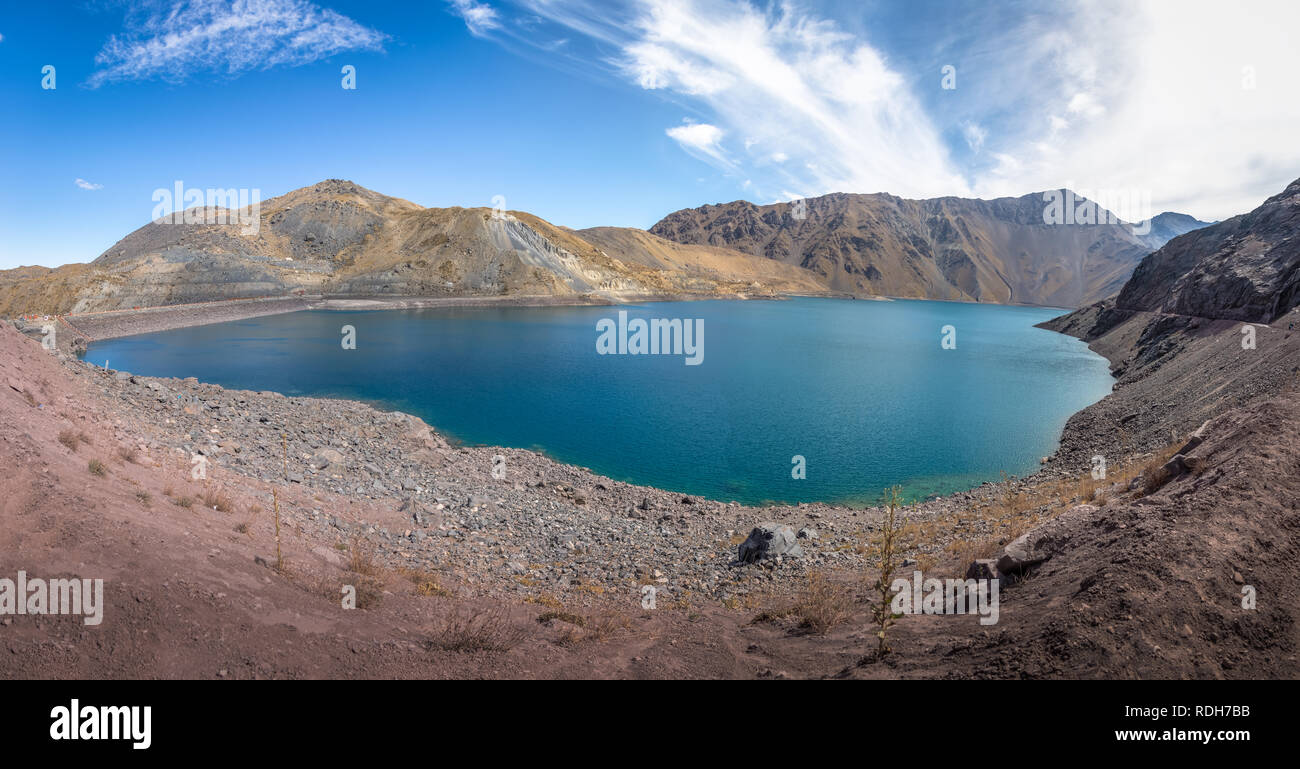 Embalse el Yeso diga a Cajon del Maipo - Cile Foto Stock