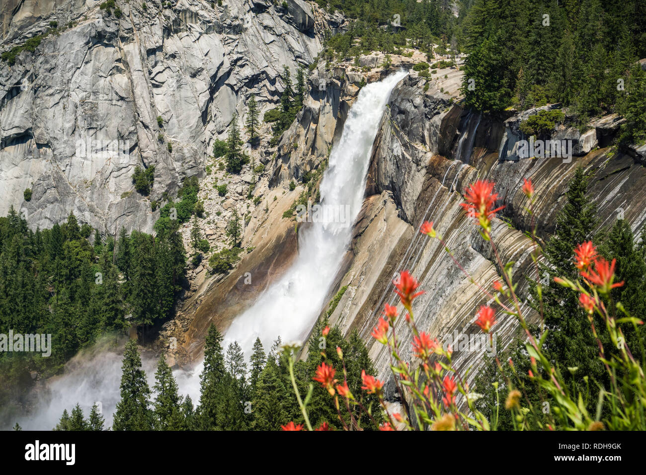 Nevada Falls, del Parco Nazionale Yosemite in California Foto Stock