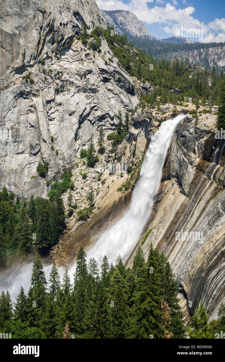 Nevada Falls, del Parco Nazionale Yosemite in California Foto Stock