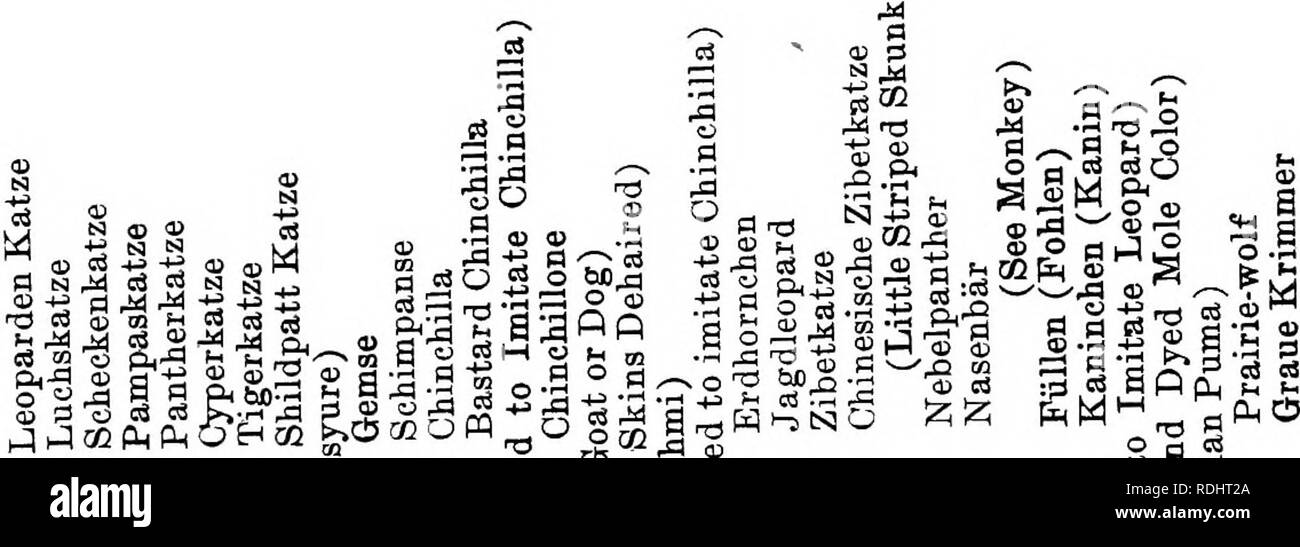. I commercianti di pellicce e cuscinetto di pellicce di animali. Commercio di pellicce; animali da pelliccia. 76 I commercianti di pellicce lessico. t3 t a td H &LT;A a S. Â" =4 ^ .&LT; m pan tigr rt-'Scome 5S Gato Gato Gato Garni Trog Chin Chin â¢un &lt; M ns ci -4j â ¢^ cS S rf 13 ^ t3 u bo 13 CO 43 o S3 3 p4 o o o -t^ â *Â± H ID C8-C3 &lt;)h:)iSC3 .così "â "C PD .3 così 0) 1 "o CM '3 â¢r3S'-S5 Â§â â§ -g a. Â©03! Ut Bi els Tinto T CI (tinti Goa se di capra (Sk Pahm s 1 a chiazze e Ji Z: D ?h'&LT; 5 PhF ony contrassegnati per 1 ny tranciata e (Canadian 45 3 0) et â .un Q o è una;) O! C8 ^^ 0) 1^ '.a 1 S5; ES] S B* hille hille d (che g TS ^ ^ -2 !D O Foto Stock