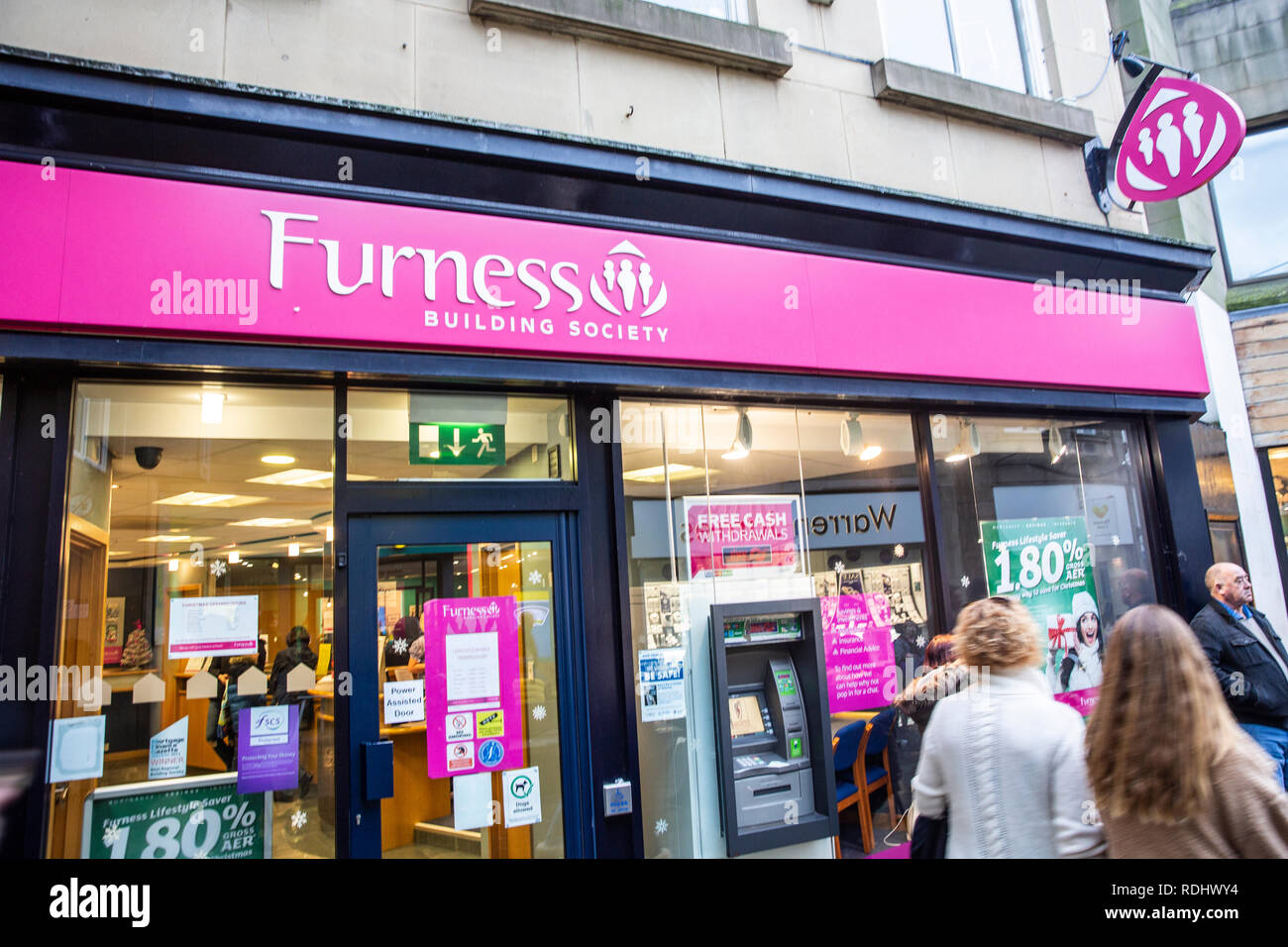 Furness building society nella città di Lancaster, Lancashire, Inghilterra Foto Stock