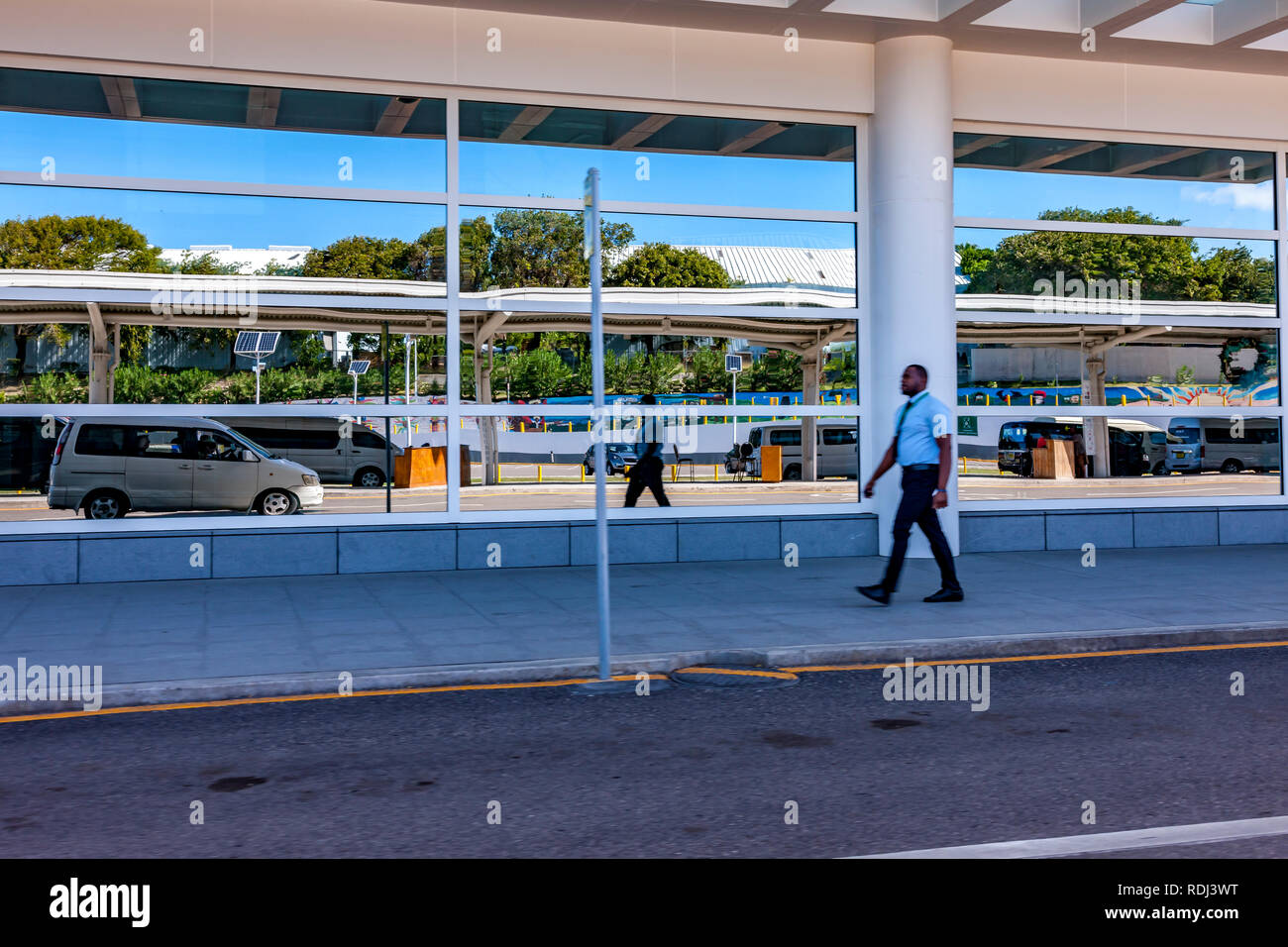 VC Bird International Airport, Pavilion Dr, Osbourn, Antigua. Foto Stock
