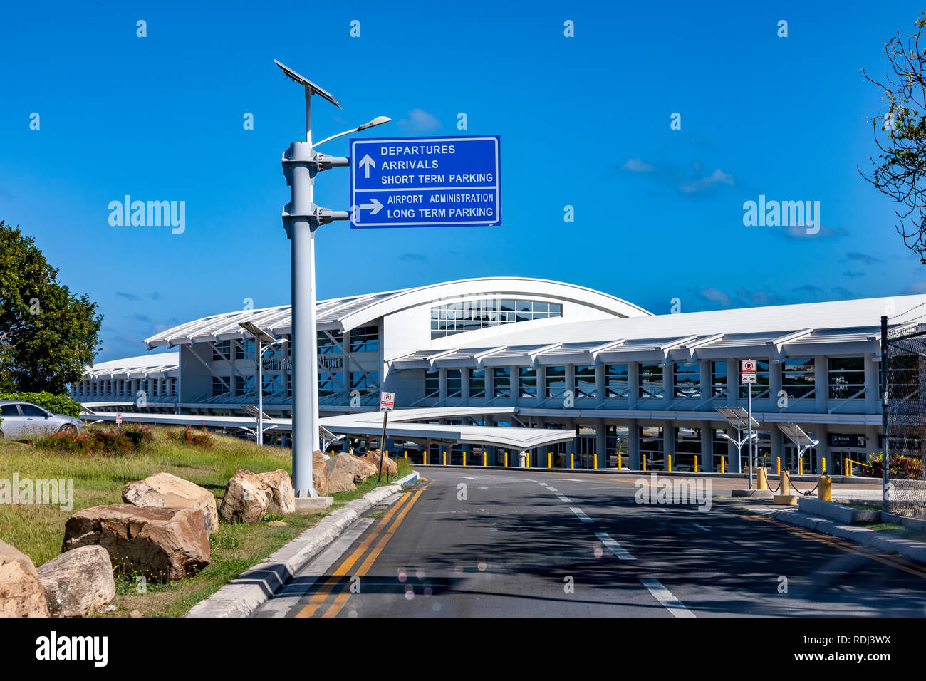 VC Bird International Airport, Pavilion Dr, Osbourn, Antigua. Foto Stock