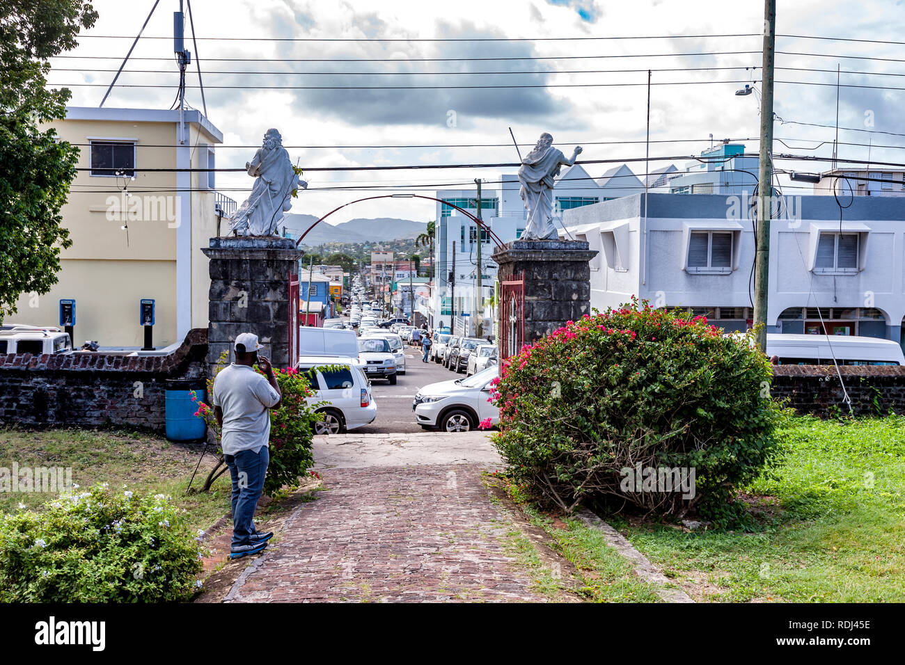 La Cattedrale Anglicana di St John's, Antigua. Foto Stock