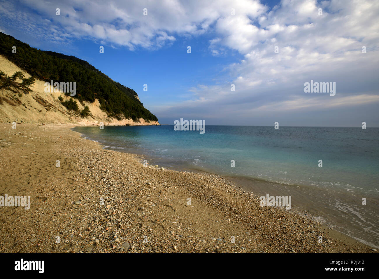 Sassi Neri Spiaggia Riviera Del Conero Mare Adriatico