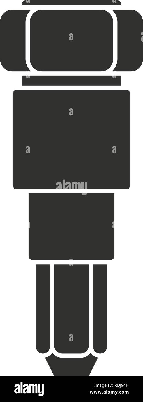 Auto icona dell'iniettore. Illustrazione semplice della vettura iniettore icona vettore per il web design isolato su sfondo bianco Illustrazione Vettoriale