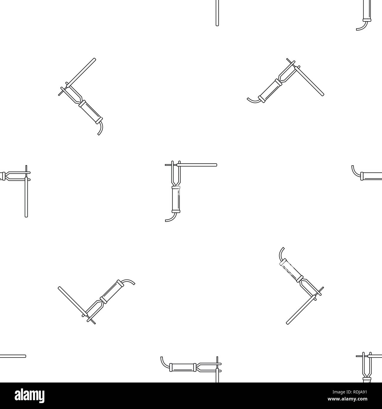 Elettrodo di saldatura e la relativa icona. Illustrazione di contorno di elettrodo di saldatura icona vettoriali per il web design isolato su sfondo bianco Illustrazione Vettoriale