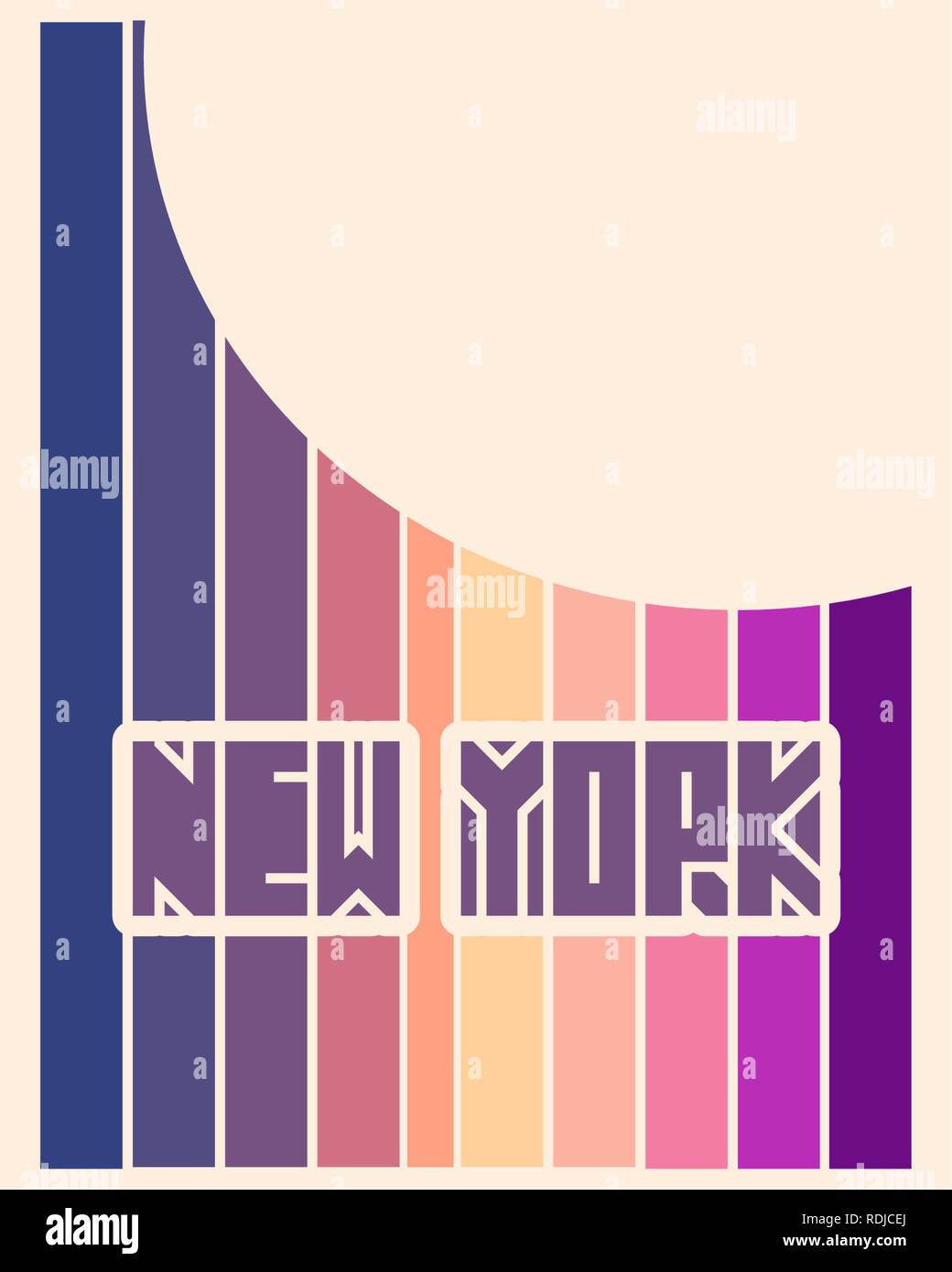 La città di New York. Tipografia creativi concetto Poster Illustrazione Vettoriale