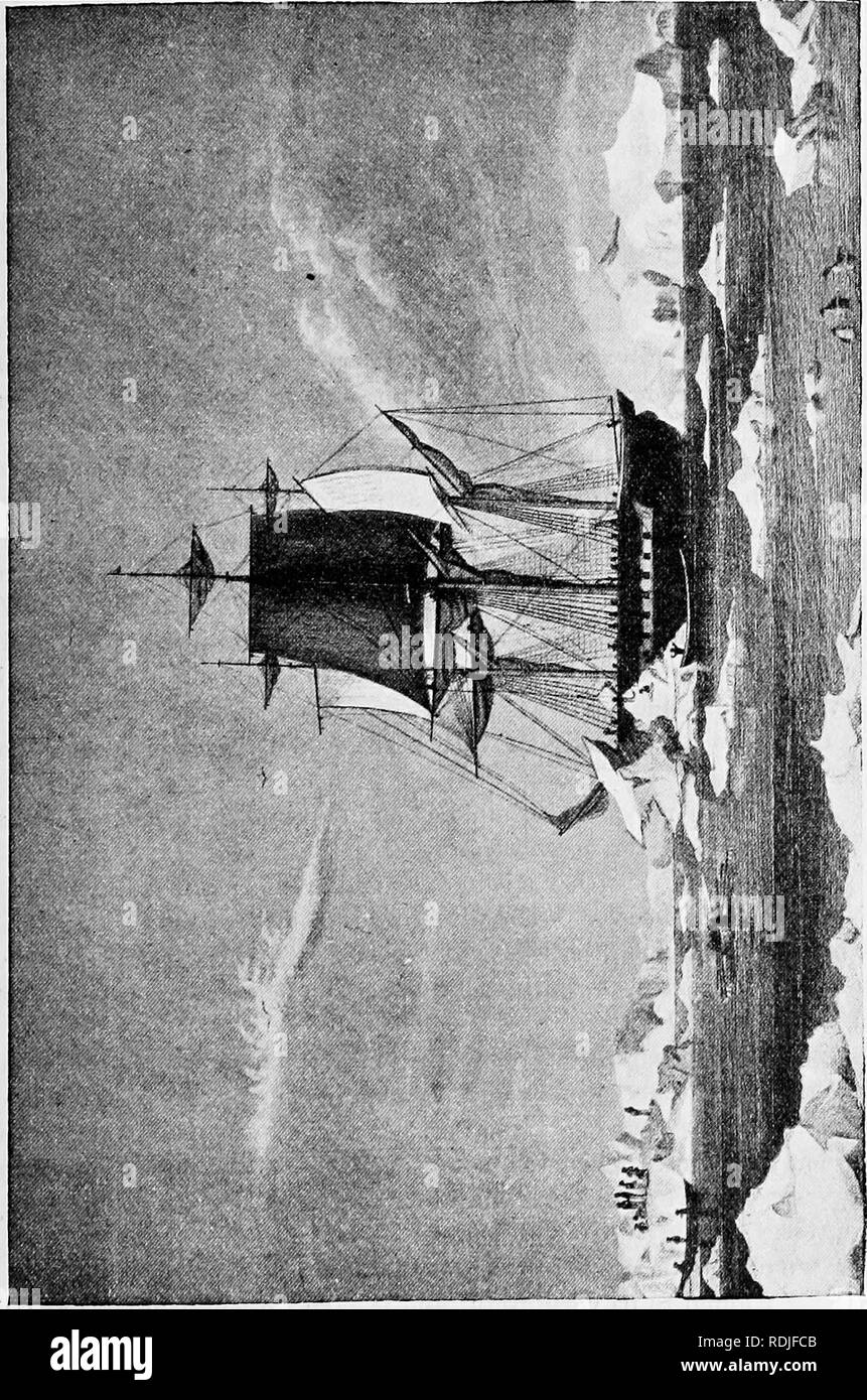 . L'Antartico manuale per l'utilizzo della spedizione del 1901 . Spedizioni scientifiche; Storia Naturale; geofisica. La narrazione di Charles documento Wilkes. 385 uot ha fatto raggiungere la sua cessazione. Questa baia ho chiamato delusione Bay; è in latitudine 67° 04' 30" S., longitudine 147° 30' E. Il meteo. era notevolmente bene, con un tonificante aria} il termometro in aria 22°, nell'acqua 31°. Il modello NEX giorno, 24th, abbiamo levato in piedi fuori della baia e ha continuato il nostro 2 0. Si prega di notare che queste immagini vengono estratte dalla pagina sottoposta a scansione di immagini che possono essere state migliorate digitalmente per la leggibilità - colorazione e un Foto Stock