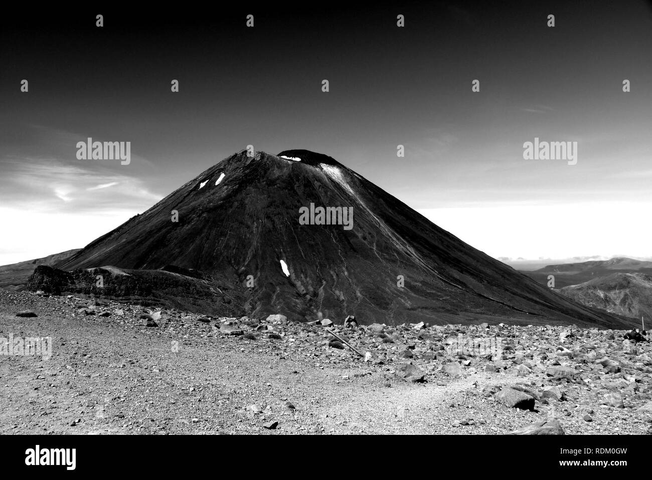 Picco vulcanico nella traversata Tongario Foto Stock