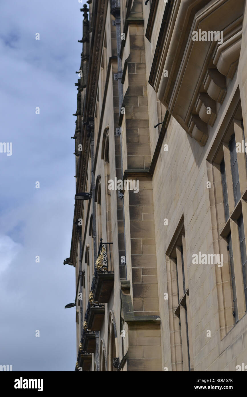 Lato di un edificio in Bradford Foto Stock