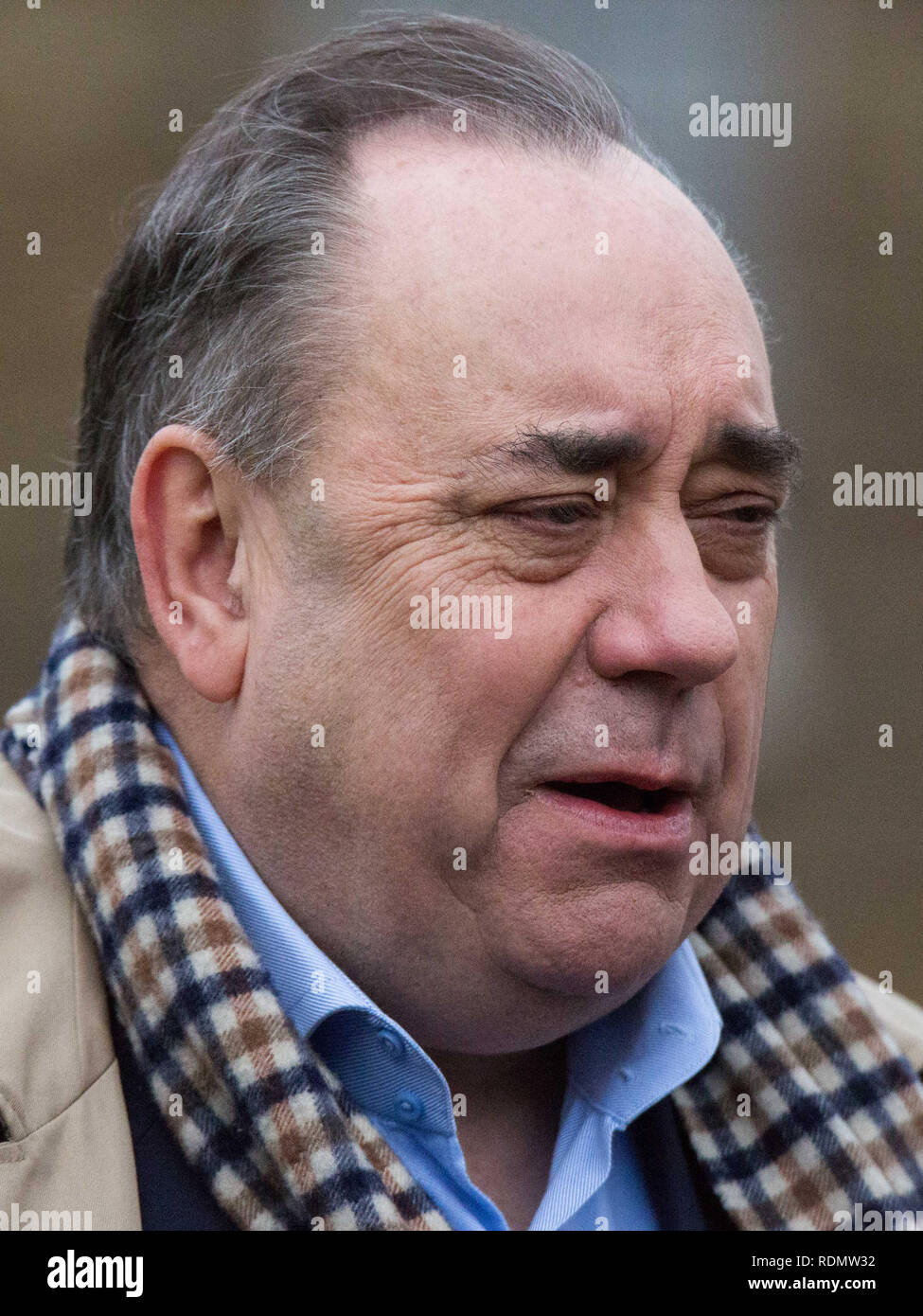 MPs su College Green per interviste, Westminster. Dotato di: Alex Salmond dove: Londra, Regno Unito quando: 18 Dic 2018 Credit: Wheatley/WENN Foto Stock