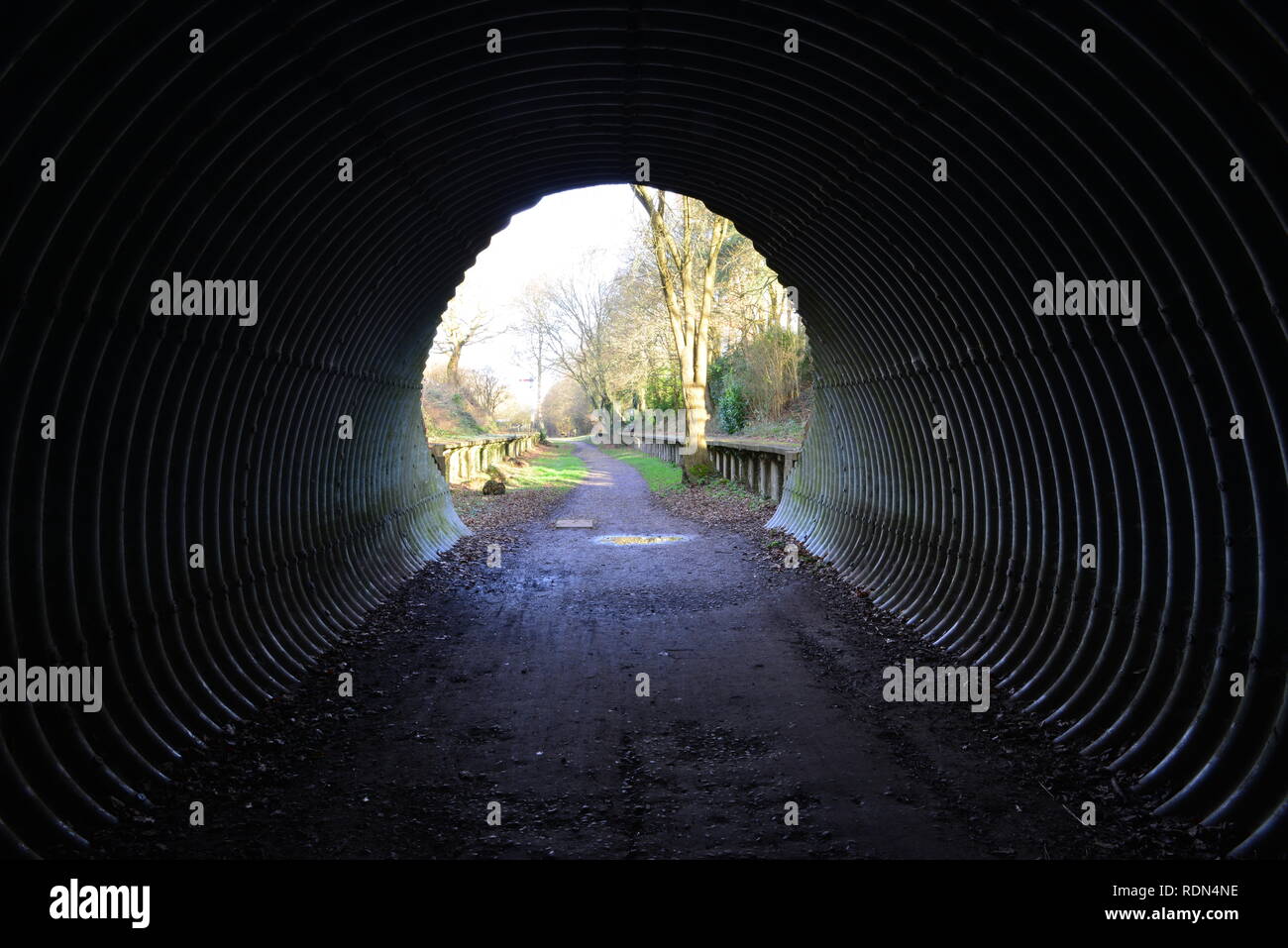 Tunnel di ponte a West Grinstead stazione ferroviaria Foto Stock