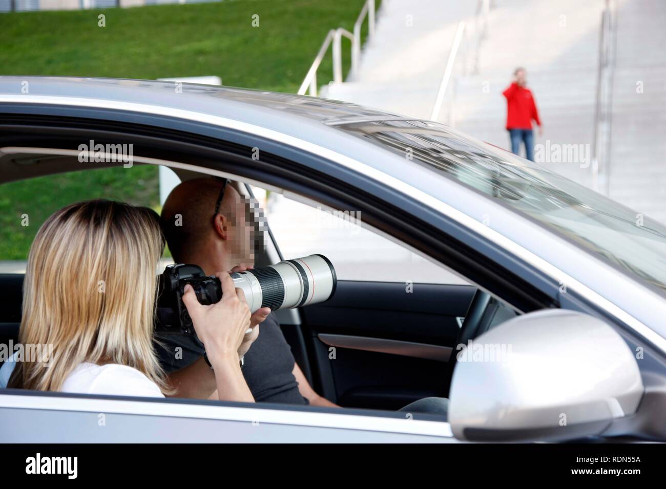 Prove di funzionamento, mobile task force della speciale unità di polizia criminale, sorveglianza, Renania settentrionale-Vestfalia Foto Stock