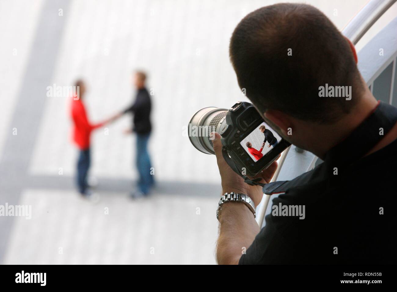 Prove di funzionamento, mobile task force della speciale unità di polizia criminale, sorveglianza, Renania settentrionale-Vestfalia Foto Stock