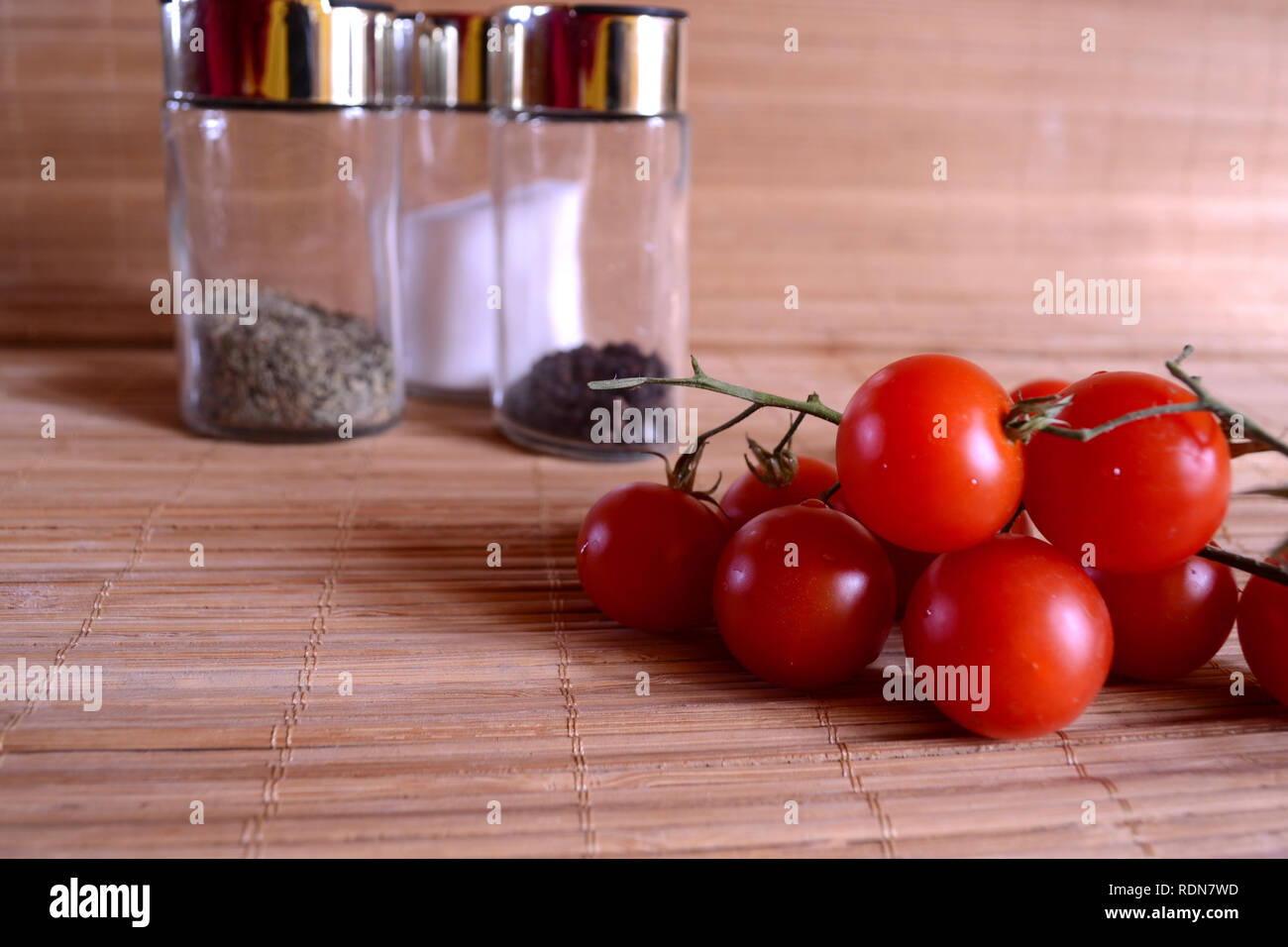 Rosso Pomodoro ciliegino Foto Stock