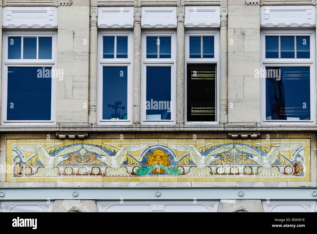 La facciata restaurata del Royal Zoological Society di Anversa, Belgio Foto Stock