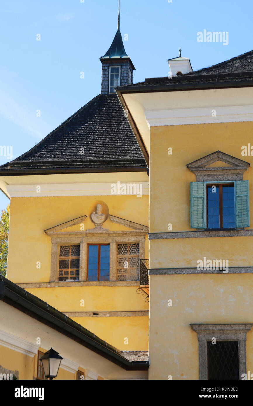 Il castello di Hellbrun in Salzburg Austria Foto Stock