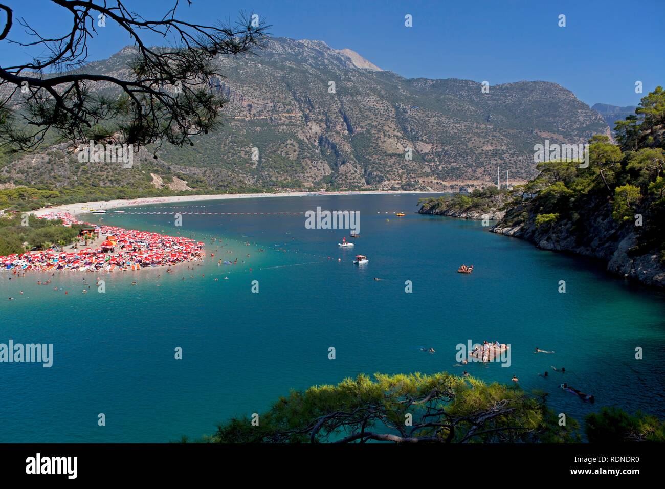 Oeluedeniz Bay nei pressi di Fethiye, costa ovest della Turchia, Asia Foto Stock