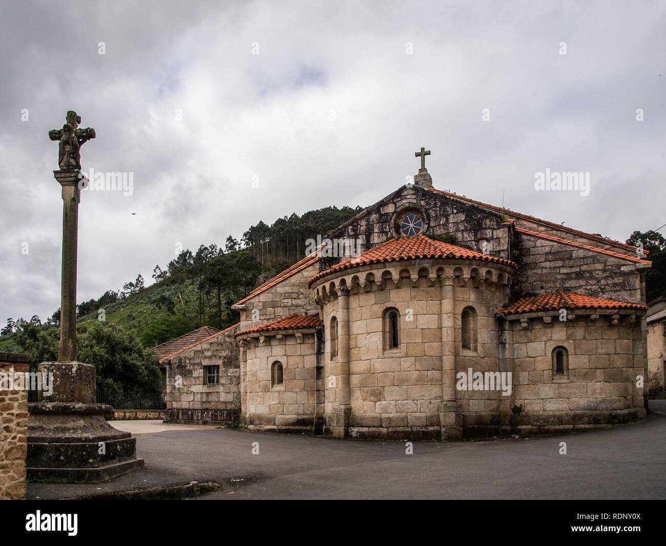 Santo Tomas de Monteagudo chiesa in Arteixo (Spagna) Foto Stock