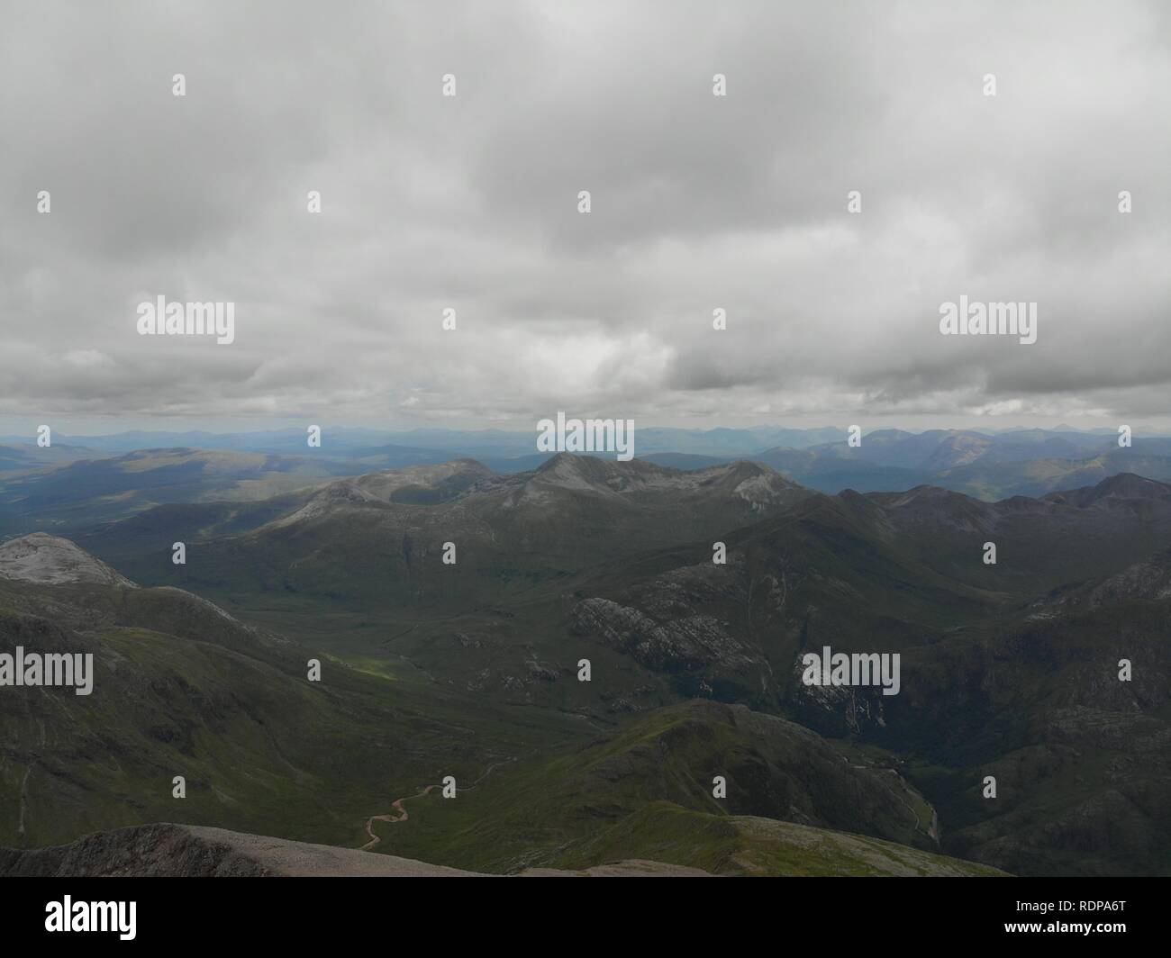Vista da Ben Nevis, Scozia Foto Stock