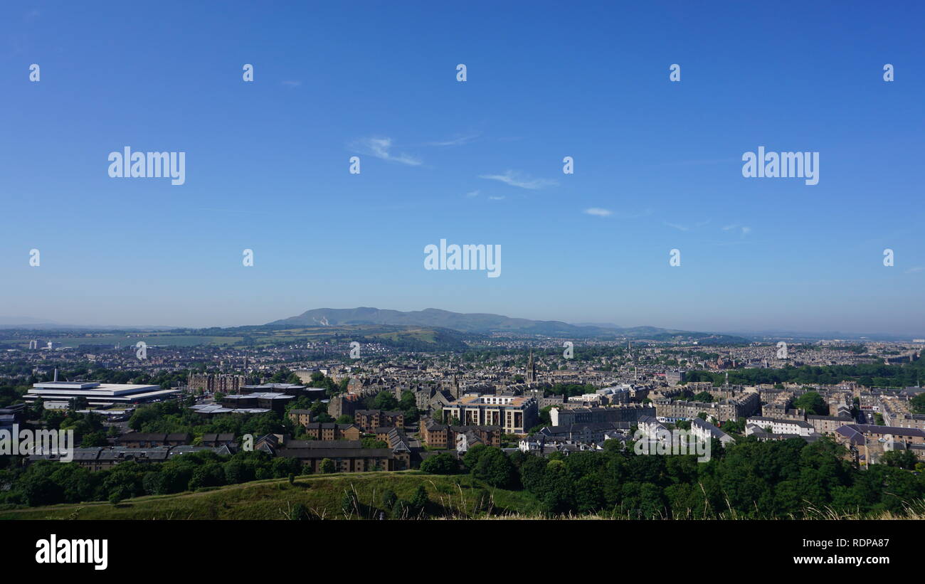 Vista su Edimburgo, Scozia, Regno Unito Foto Stock