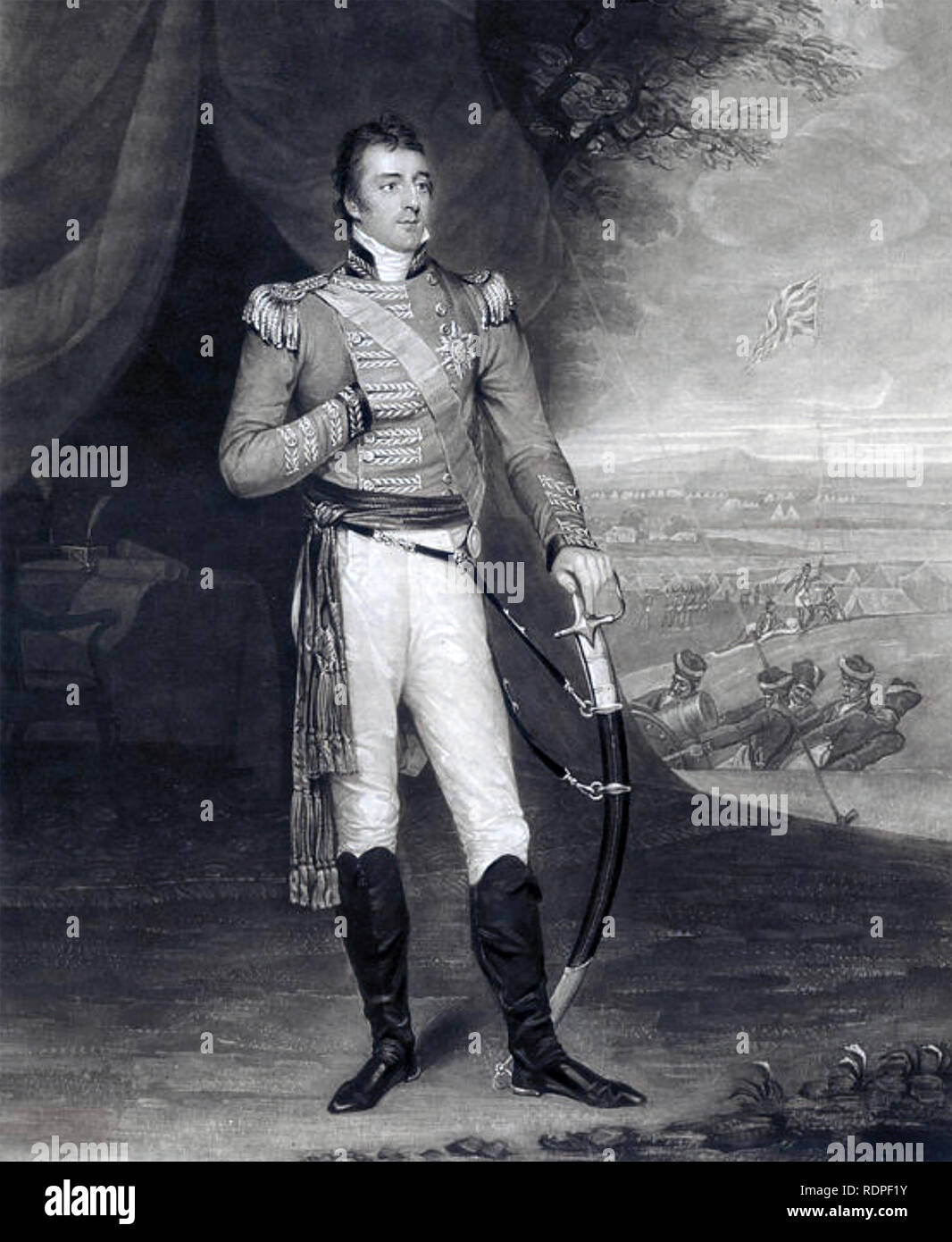 ARTHUR WELLESLEY, primo duca di Wellington (1769-1852) come un generale circa 1803 Foto Stock