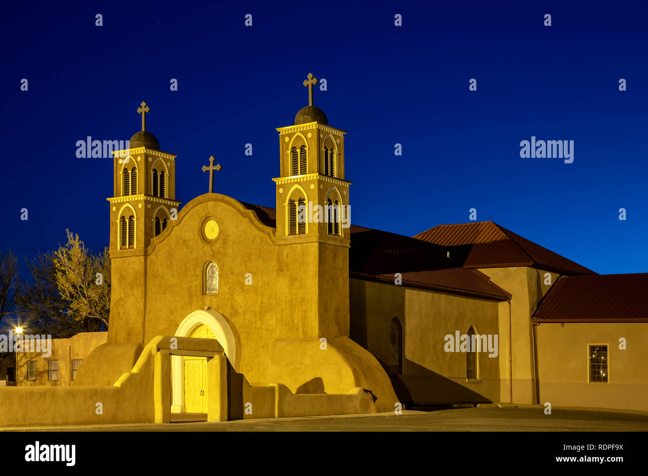 San Miguel Mission, Socorro, Nuovo Messico USA Foto Stock