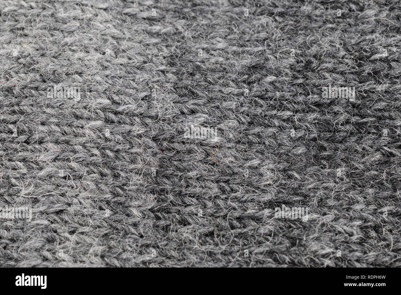 Primo piano della maglia di lana grigio texture, frame completo Foto Stock
