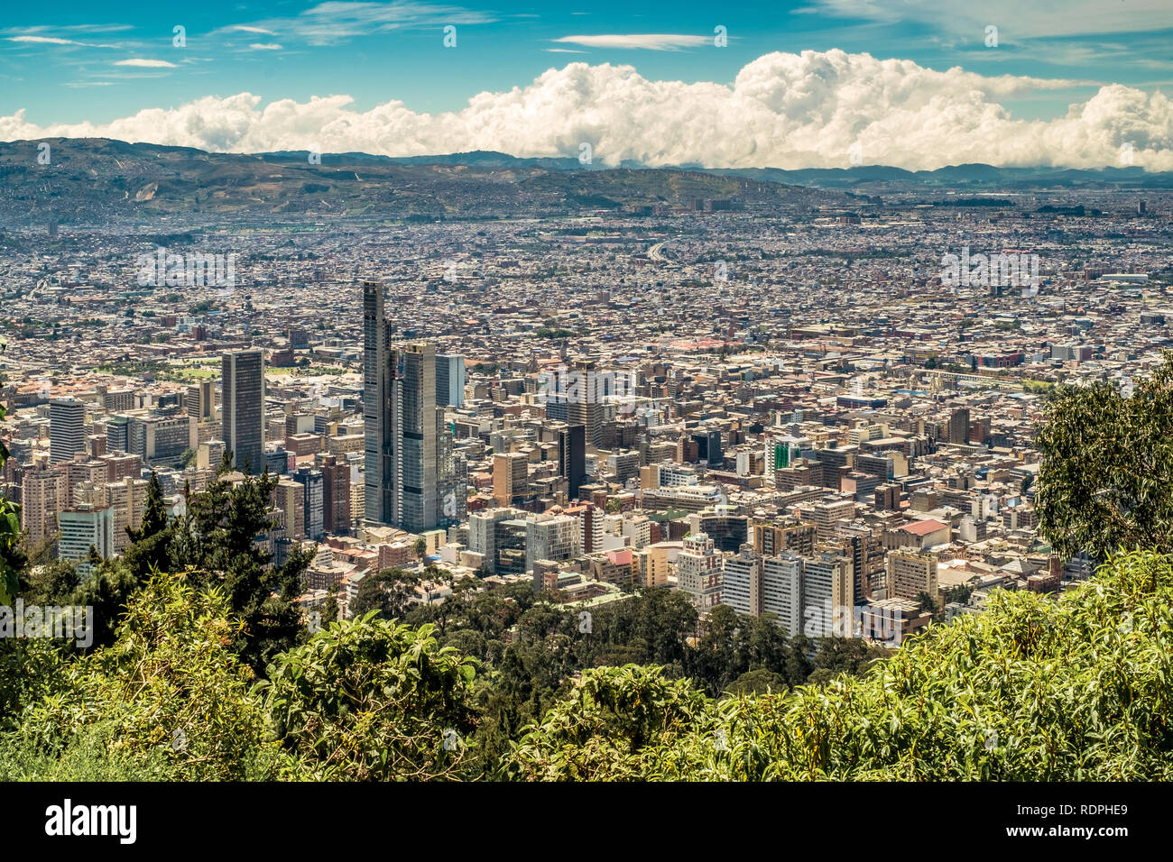 Skycrapers nella città di Bogotà, Colombia. Foto Stock